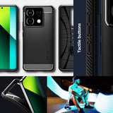 Spigen Xiaomi Redmi Note 13 Pro 5G -suojakuori, Rugged Armor Matte Black