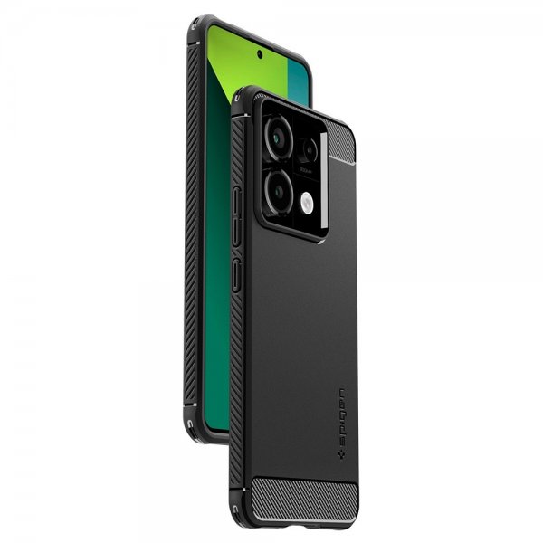 Spigen Xiaomi Redmi Note 13 Pro 5G -suojakuori, Rugged Armor Matte Black