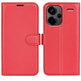 Xiaomi Redmi Note 13 Pro Plus 5G Litsi Nahkakotelo Punainen
