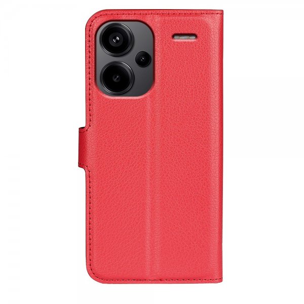 Xiaomi Redmi Note 13 Pro Plus 5G Litsi Nahkakotelo Punainen