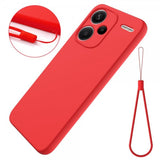 Xiaomi Redmi Note 13 Pro Plus 5G Kuori hihnalla Silikoni Punainen