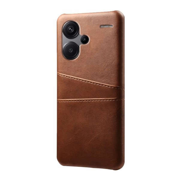 Xiaomi Redmi Note 13 Pro Plus 5G -suojakuori kahdella korttipaikalla, tummanruskea