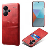 Xiaomi Redmi Note 13 Pro Plus 5G -suojakuori kahdella korttipaikalla, punainen