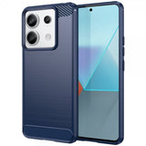 Xiaomi Redmi Note 13 Pro 5G Kuori Harjattu hiilikuitukuvio Sininen