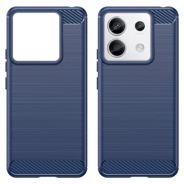 Xiaomi Redmi Note 13 Pro 5G Kuori Harjattu hiilikuitukuvio Sininen