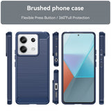 Xiaomi Redmi Note 13 Pro 5G Kuori Harjattu hiilikuitukuvio Sininen
