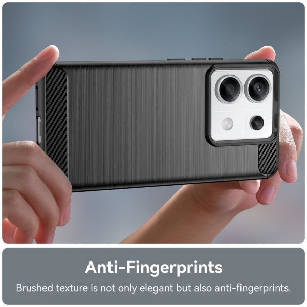 Xiaomi Redmi Note 13 Pro 5G Kuori Harjattu hiilikuitukuvio Musta
