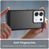 Xiaomi Redmi Note 13 Pro 5G Kuori Harjattu hiilikuitukuvio Musta