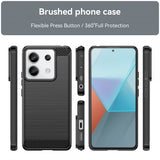 Xiaomi Redmi Note 13 Pro 5G Kuori Harjattu hiilikuitukuvio Musta