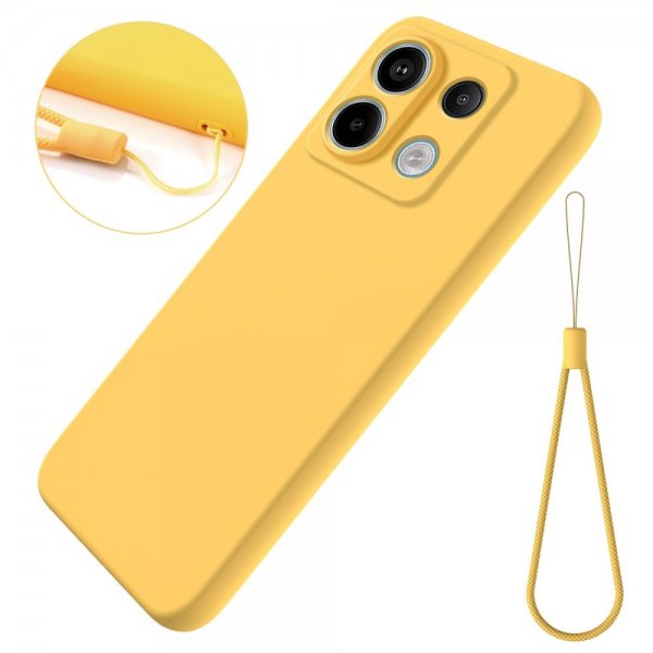 Xiaomi Redmi Note 13 Pro 5G Kuori silikoninen, hihna, keltainen