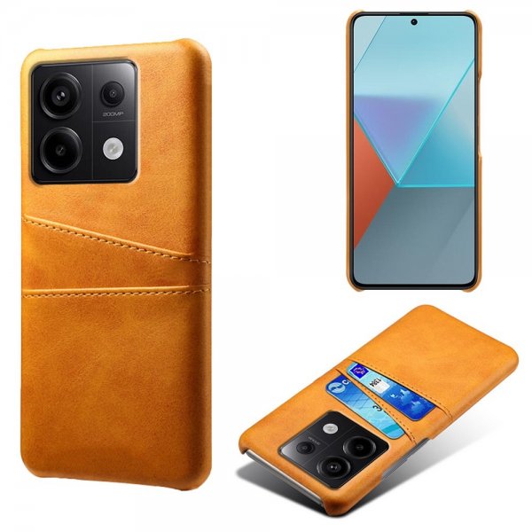 Xiaomi Redmi Note 13 Pro 5G -suojakuori kahdella korttipaikalla, vaaleanruskea