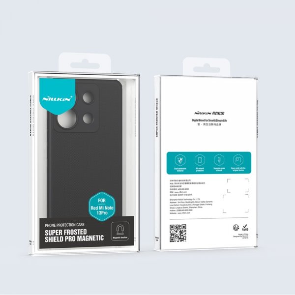 Nillkin Xiaomi Redmi Note 13 Pro 5G Kuori Super Frosted Shield Pro MagSafe Musta