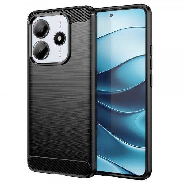 Xiaomi Redmi Note 14 5G Kuori Harjattu Hiilikuitutekstuuri Musta