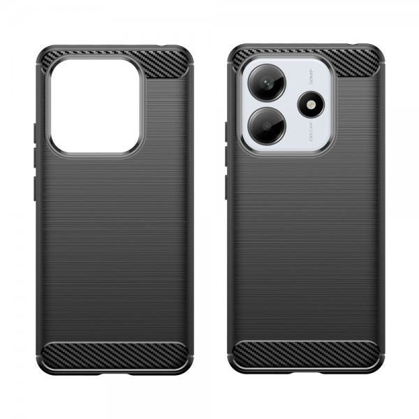 Xiaomi Redmi Note 14 5G Kuori Harjattu Hiilikuitutekstuuri Musta