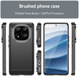 Xiaomi Redmi Note 14 Pro Plus 5G Kuori Harjattu Hiilikuitutekstuuri Musta