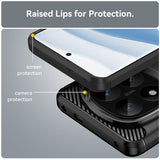 Xiaomi Redmi Note 14 Pro Plus 5G Kuori Harjattu Hiilikuitutekstuuri Musta