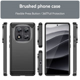 Xiaomi Redmi Note 14 Pro 5G Kuori Harjattu hiilikuitukuvio Musta