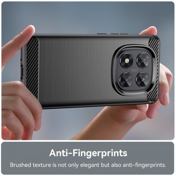 Xiaomi Redmi Note 14 Pro 5G Kuori Harjattu hiilikuitukuvio Musta