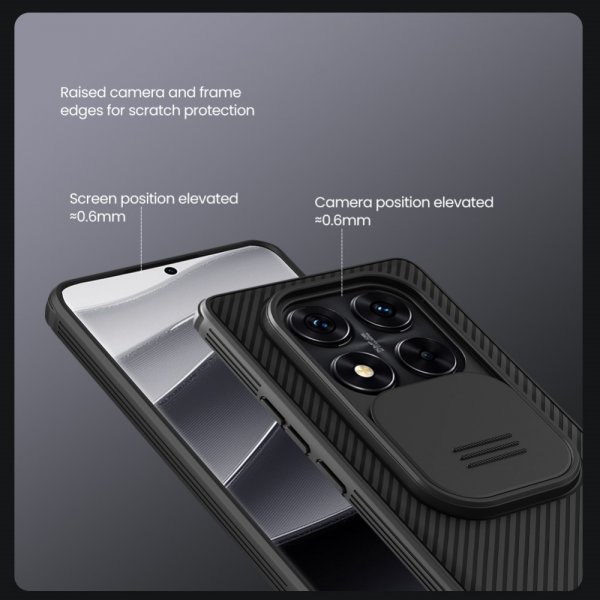 Nillkin Xiaomi Redmi Note 14 Pro 5G CamShield Pro -kuori, musta