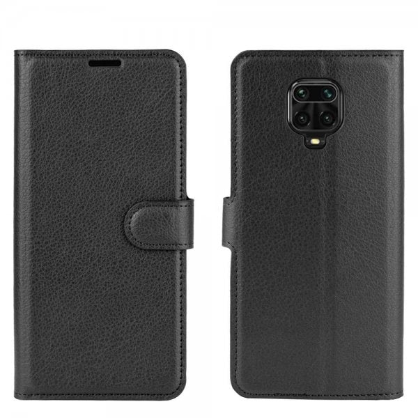 Xiaomi Redmi Note 9 Pro Litchi-suojakuori, musta